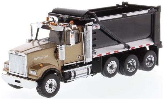 Western Star 4900 SFFA Dump Truck Gold + Black 1:50 – diecast model
