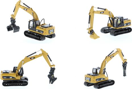 Cat 320D L Hydraulic Excavator w/Multiple Work Tools 1:87 – diecast model