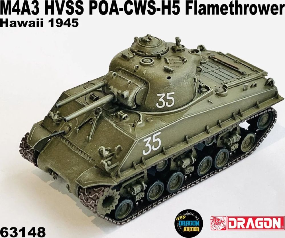 Available to Order – M4A3 HVSS POA-CWS-H5 Flamethrower Hawaii 1945 1:72 (DR 63148)