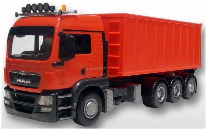 MAN TGS Hook Lift Skip Tipper Red 1:25 Emek Model