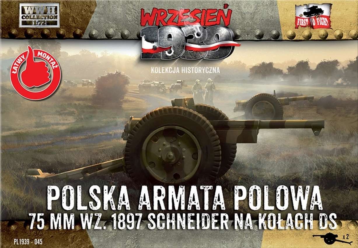 Available to Order – 75mm WZ 1897 Schneider NA Kolach DS Polska Armata Polowa 1:72 (FTF 045)