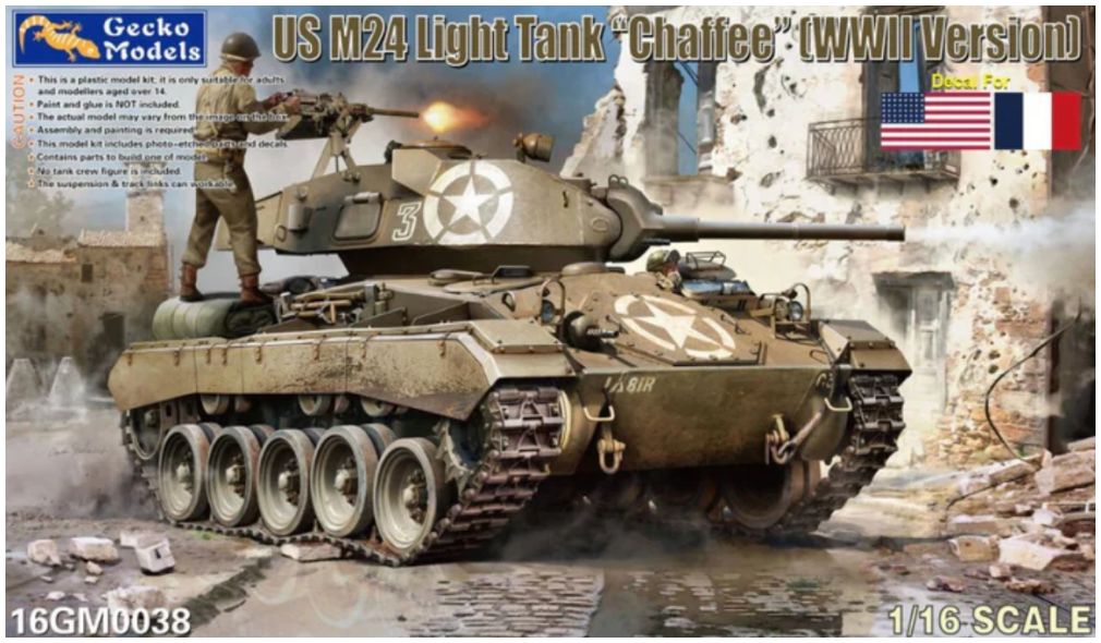 Available To Order – US M24 Light Tank 'Chaffee' WWII Version 1:16 Gecko Models (GEC 16GM0038)