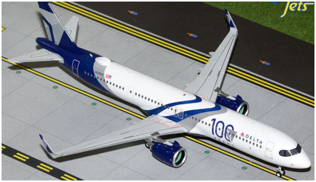 Airbus A321neo Delta Airlines N589DT '100 Years' Livery 1:200 – diecast model