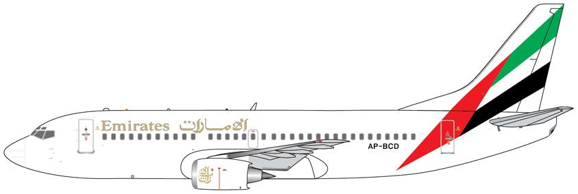 Boeing B737-300 Emirates AP-BCD (1980s Livery) 1:400 – diecast model