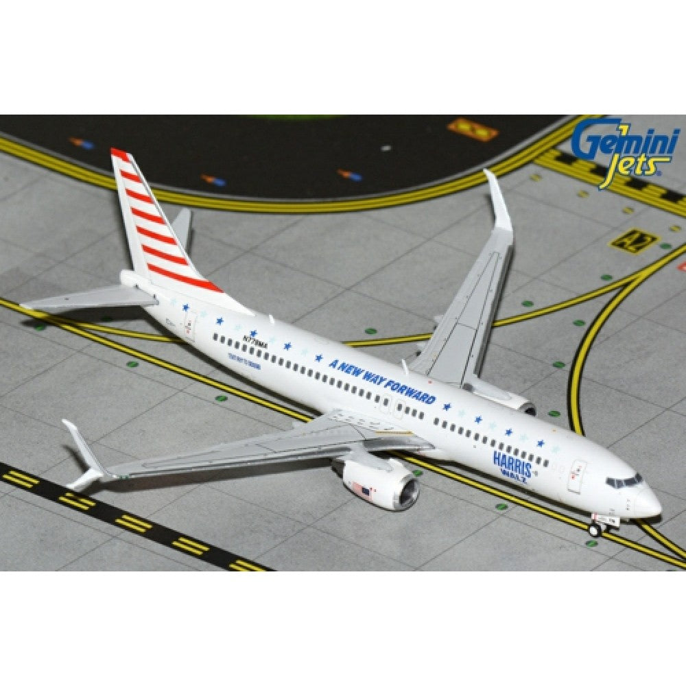 THIS ITEM IS AVAILABLE TO ORDER - 1:400 GEMINI JETS GJKAI2322 HARRIS-WALZ CAMPAIGN B737-800W N778MA