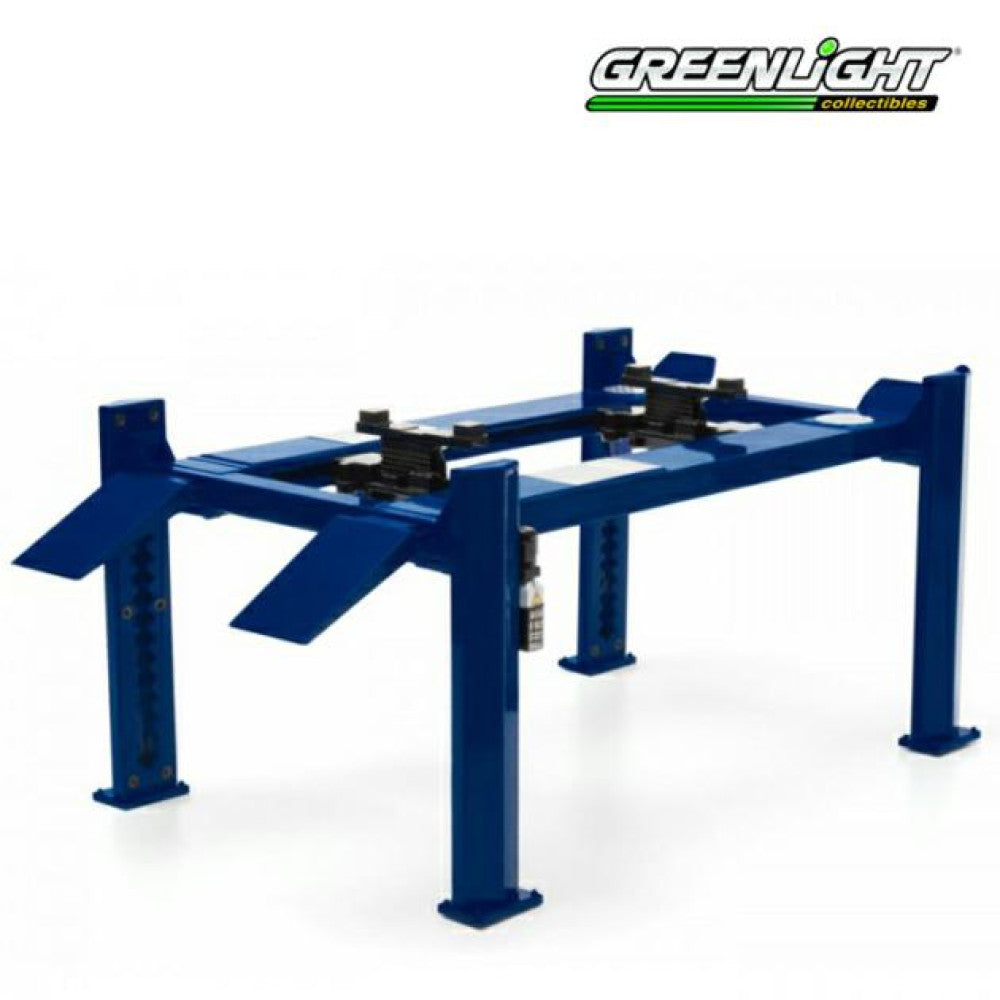 Available To Order – GL12884 - 1:18 FOUR-POST LIFT - BLUE GREENLIGHT Model (GL12884)