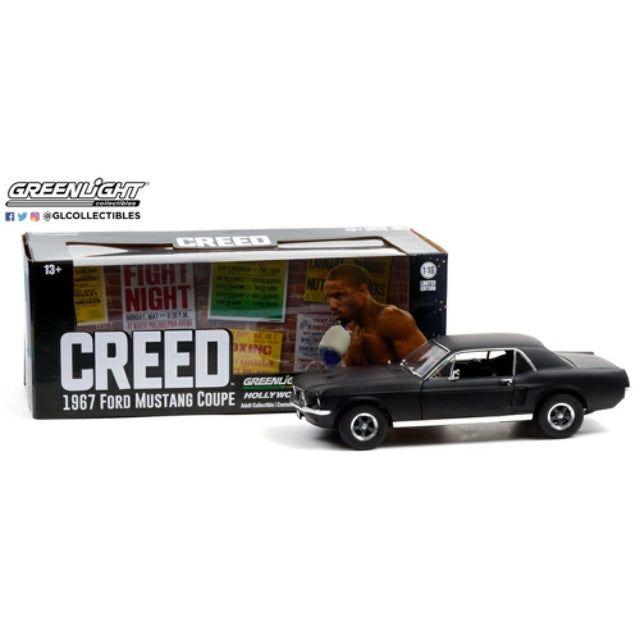Creed (2015) Adonis Creeds 1967 Ford Mustang Coupe Matt Black 1:18 GreenLight Model