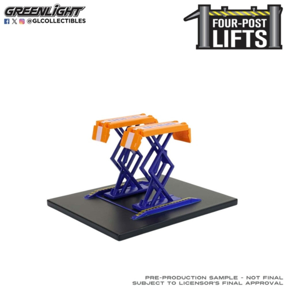 Available to Order – Auto Body Shop - Automotive Double Scissor Lifts Series 2 - Union 76 1:64 GreenLight Model (GL16220-B)