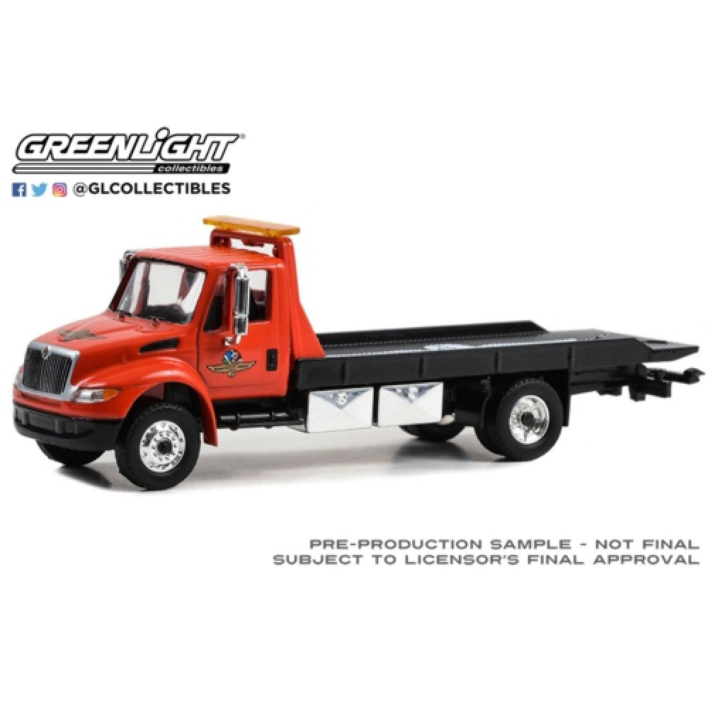 THIS ITEM IS AVAILABLE TO ORDER FROM OUR SUPPLIER - 1:64 GREENLIGHT GL30455 INTERNATIONAL DURASTAR 4400 INDIANAPOLIS MOTOR SPEEDWAY WHEEL, WINGS AND FLAG FLATBED TRUCK