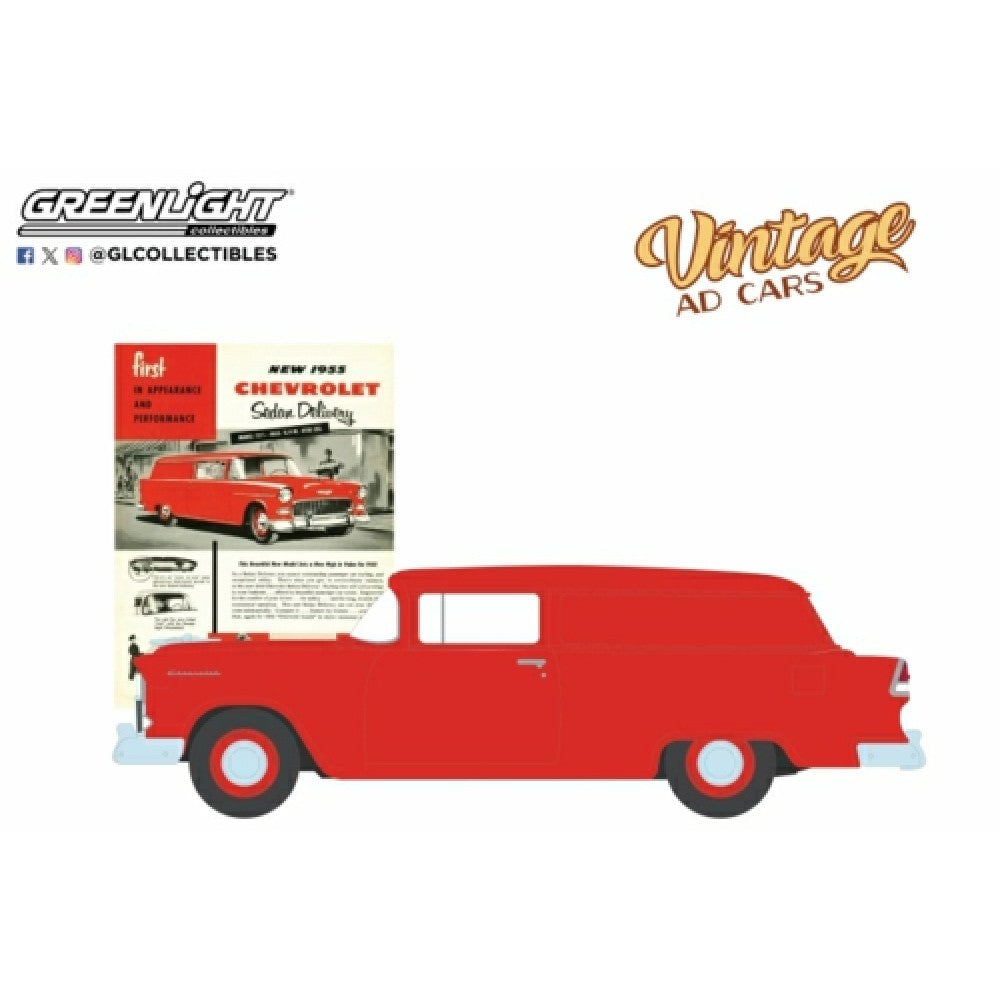 THIS ITEM IS AVAILABLE TO ORDER FROM OUR SUPPLIER - 1:64 GREENLIGHT GL39150-A VINTAGE AD CARS SERIES 11 - 1955 CHEVROLET SEDAN DELIVERY FIRST IN APPEARANCE AND PERFORMANCE