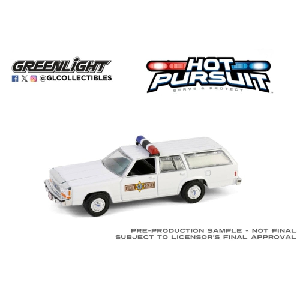 THIS ITEM IS AVAILABLE TO ORDER FROM OUR SUPPLIER - 1:64 GREENLIGHT GL43040-C HOT PURSUIT SERIES 46 - 1988 FORD LTD CROWN VICTORIA WAGON - ILLINOIS STATE POLICE