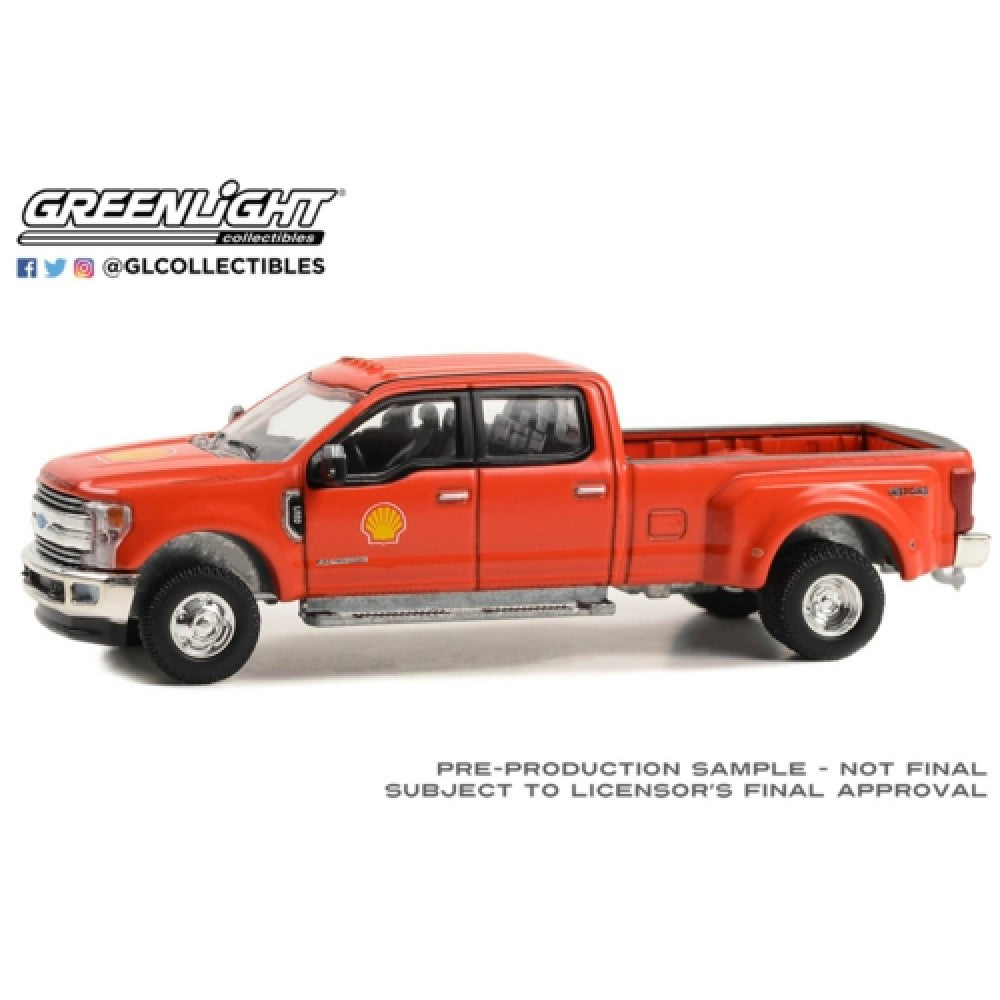 THIS ITEM IS AVAILABLE TO ORDER FROM OUR SUPPLIER - 1:64 GREENLIGHT GL46130-E DUALLY DRIVERS SERIES 13 - 2019 FORD F-350 LARIAT DUALLY - SHELL OIL SOLID PACK