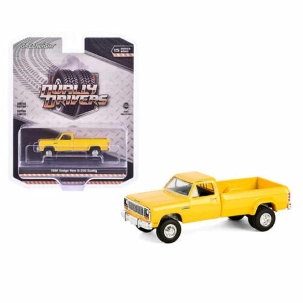 THIS ITEM IS AVAILABLE TO ORDER FROM OUR SUPPLIER - 1:64 GREENLIGHT GL46150-B DUALLY DRIVERS SERIES 15 - 1982 DODGE RAM D350 DUALLY - CONSTRUCTION YELLOW