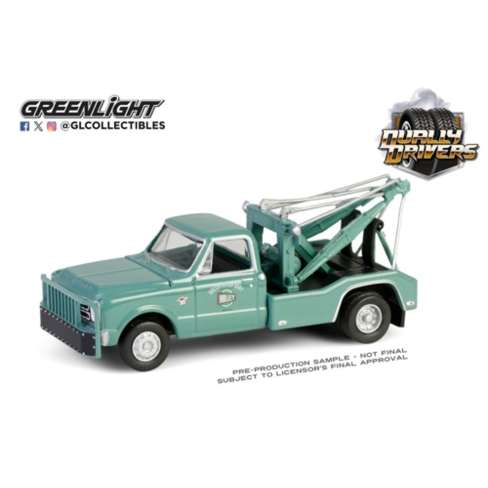 Available to Order – Dually Drivers Series 16 - 1967 Chevrolet C-30 Dually Wrecker - Holley Speed Shop 1:64 GreenLight Model (GL46160-A)