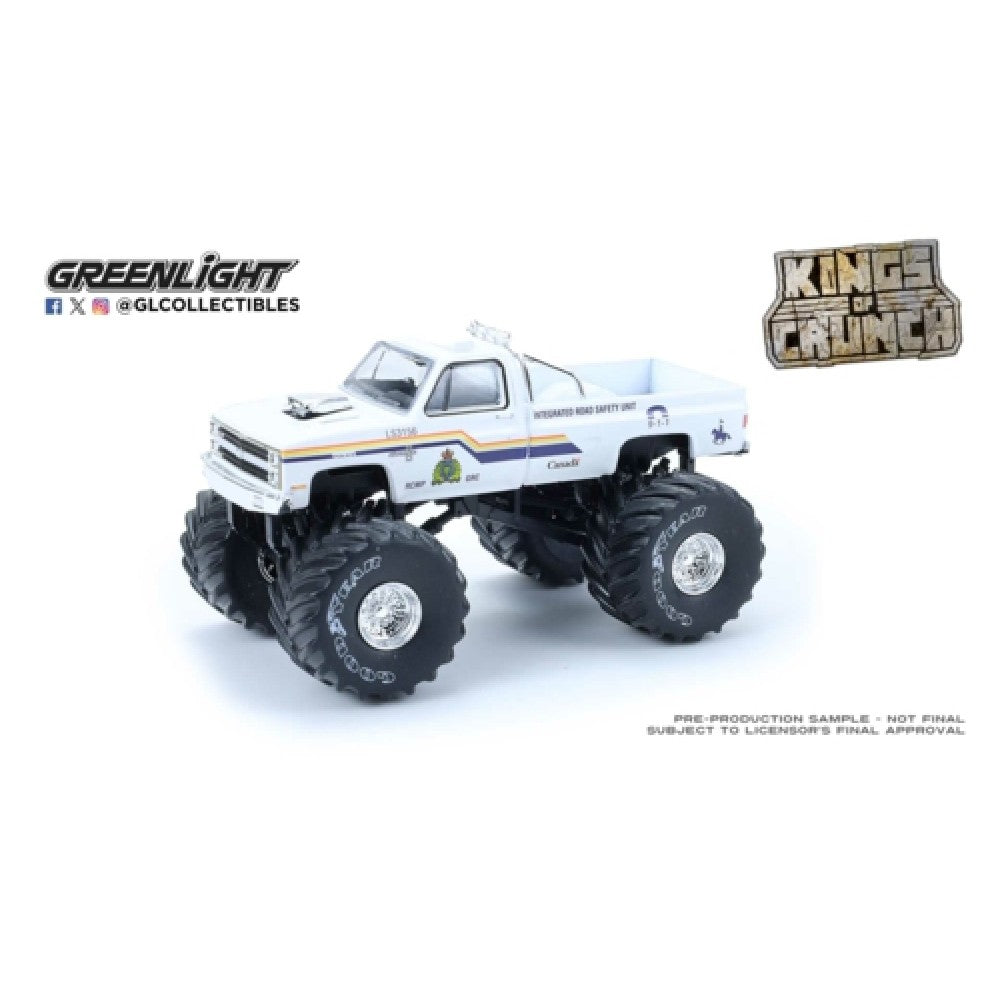 Available to Order – Kings of Crunch Special Edition - Hot Pursuit - 1986 Chevrolet Silverado - Royal Mounted Canadian Police 1:64 GreenLight Model (GL49170-D)
