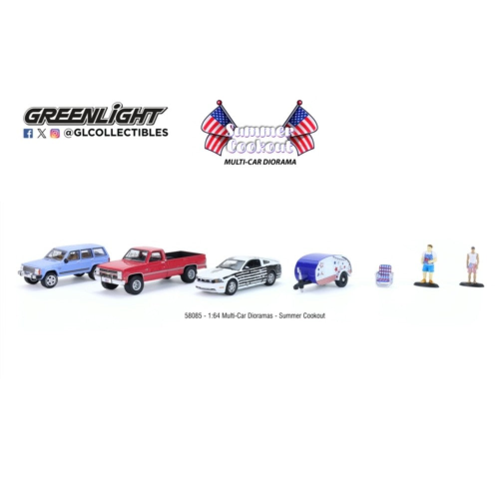 Available to Order – Multi-car Dioramas - Summer Cookout 1:64 GreenLight Model (GL58058)