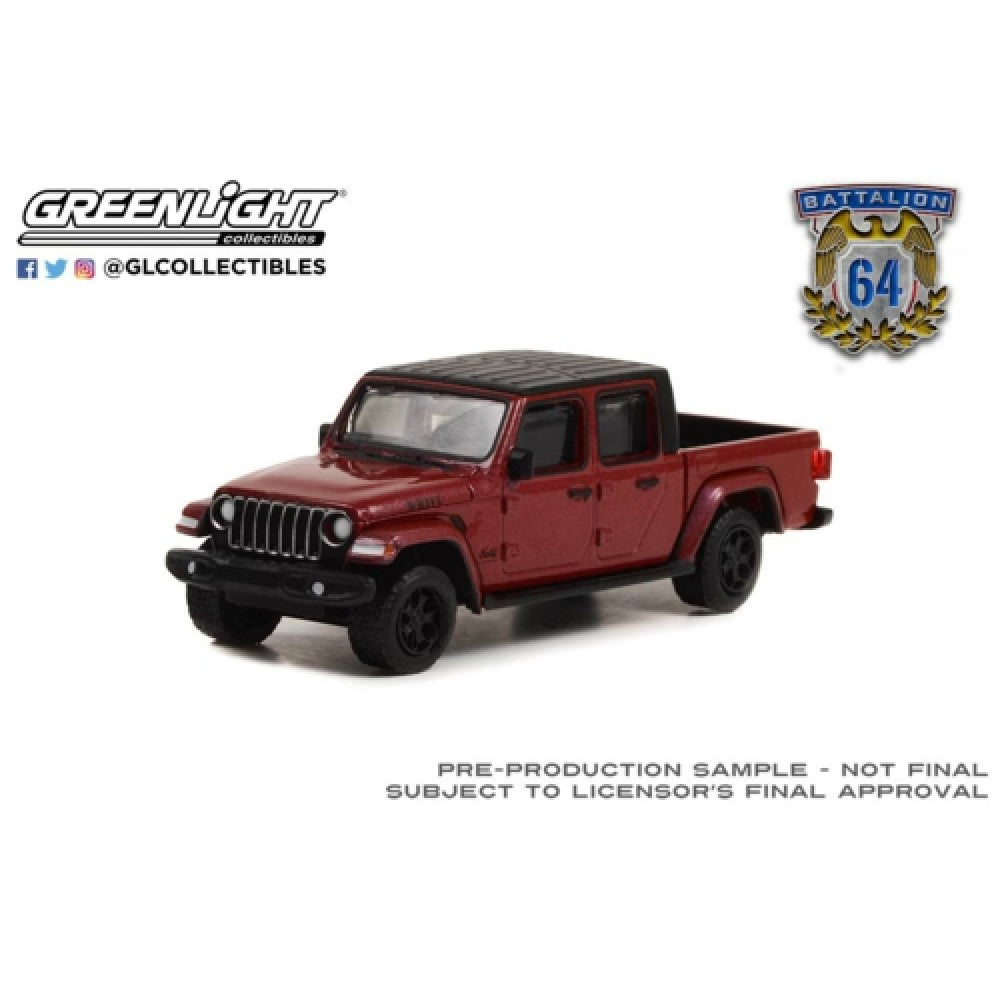 THIS ITEM IS AVAILABLE TO ORDER FROM OUR SUPPLIER - 1:64 GREENLIGHT GL61020-F BATTALION 64 SERIES 2 - 2021 JEEP GLADIATOR WILLYS SNAZZBERRY