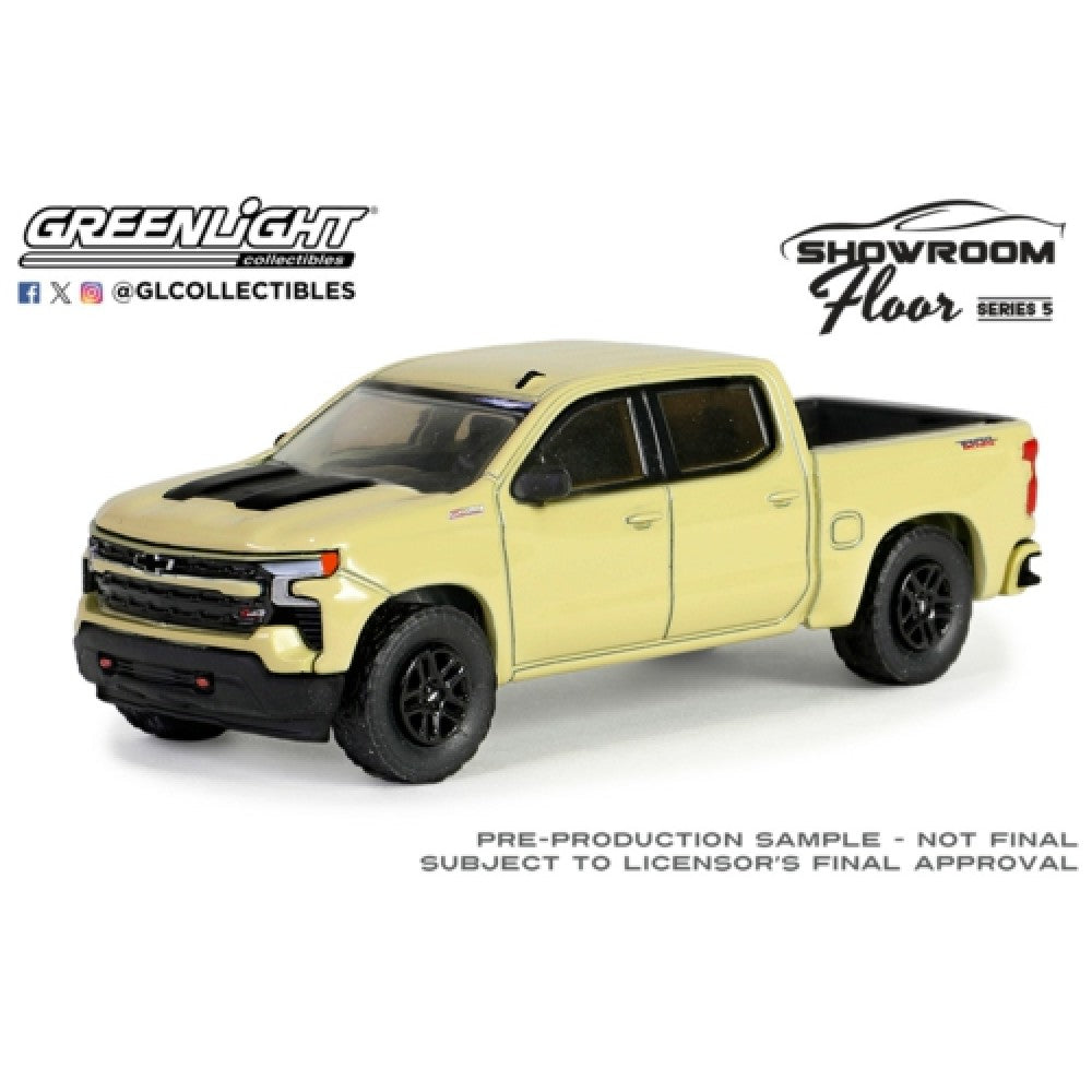 THIS ITEM IS AVAILABLE TO ORDER FROM OUR SUPPLIER - 1:64 GREENLIGHT GL68050-C SHOWROOM FLOOR SERIES 5 - 2023 CHEVROLET SILVERADO LT TRAIL BOSS Z71 - SAND DUNE METALLIC SOLID PACK