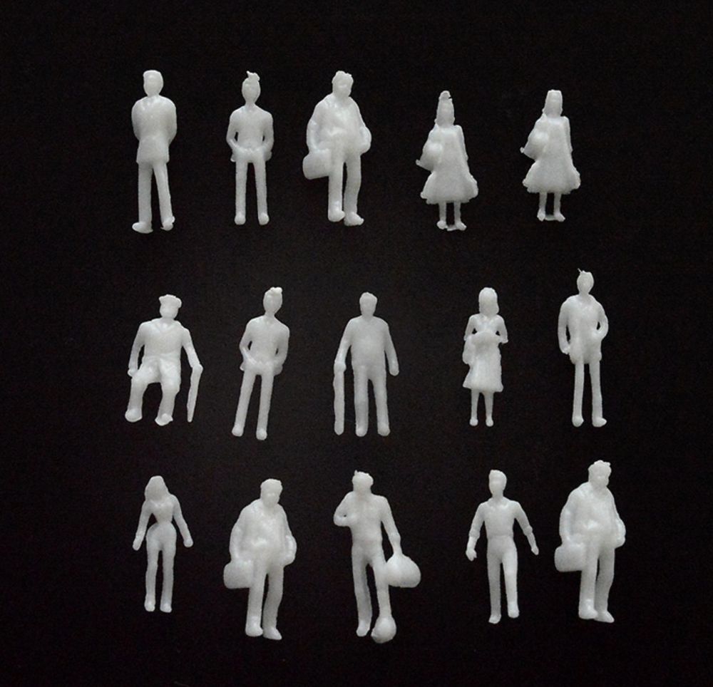 Available To Order – Architecture Plain White Figures - 50pcs 1:100 (GMS F007)