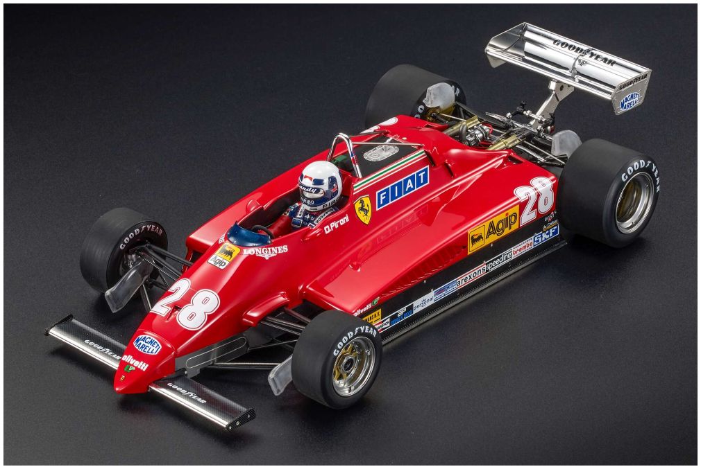 Available To Order – Ferrari 126C2 #28 Didier Pironi Winner Zandvoort GP 1982 (Late Version) w/Driver 1:18 (GPR 165AWD)
