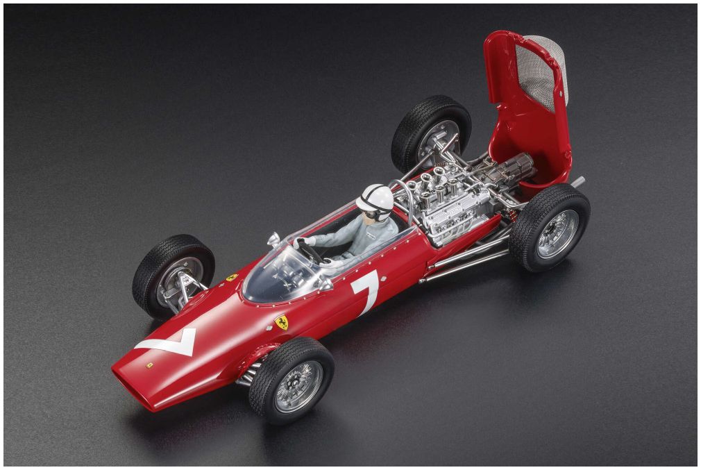 Available To Order – Ferrari 156 F1-63 #7 Surtees Winner German GP Nurburgring 1963 w/Driver 1:18 (GPR 181AWD)