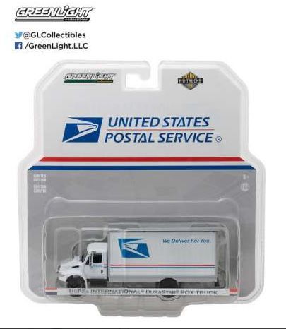 Available to Order – International Durastar Box Van United Stat es Postal Service (USPS) H.D. Truck series 1:64 (GRE 33090B)