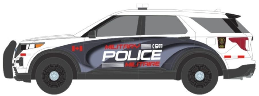 Available to Order – Ford Police Interceptor Utility 2024 Canada Military Hot Pursuit Canada Special 1:64 GreenLight Model (GRE 43065E)