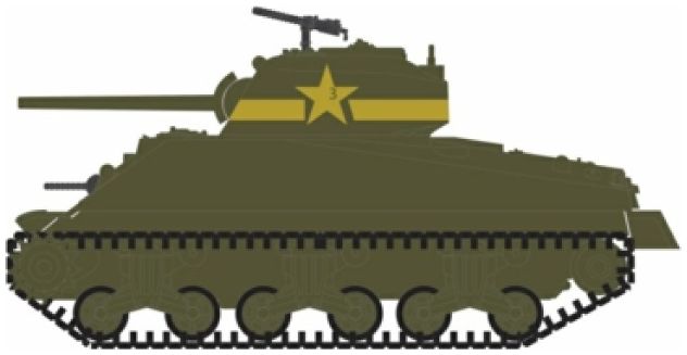 M4 Sherman Tank US Army WWII 13th Armoured Regiment 1st Armored Div Tunisia 1944 1:64 GreenLight Model