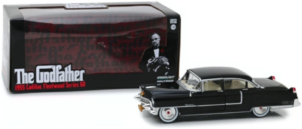Cadillac Fleetwood Series 60 The Godfather 1972 black 1955 1:24 GreenLight Model