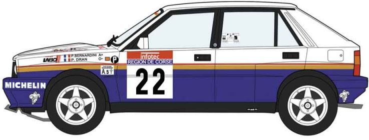 Available to Order – Lancia Delta HF integrale 16v '1990 Tour De Corse Rally' 1:24 (HAS 20573)