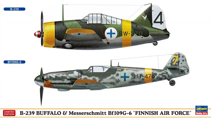 Available To Order – B-239 & BF109G-6 Finnish Air Force - Combo 1:72 (HAS 2279)