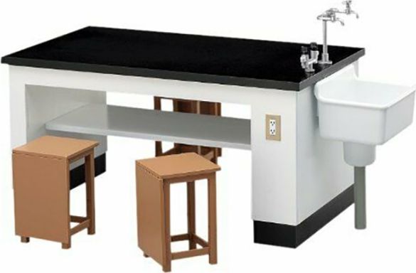 Available To Order – Science Room Desk & Chair 1:12 Hasegawa Model (HAS FA04)