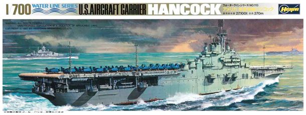Available To Order – U.S. Aircraft Carrier Hancock Waterline Kit 1:700 Hasegawa Model (HAS WL708)
