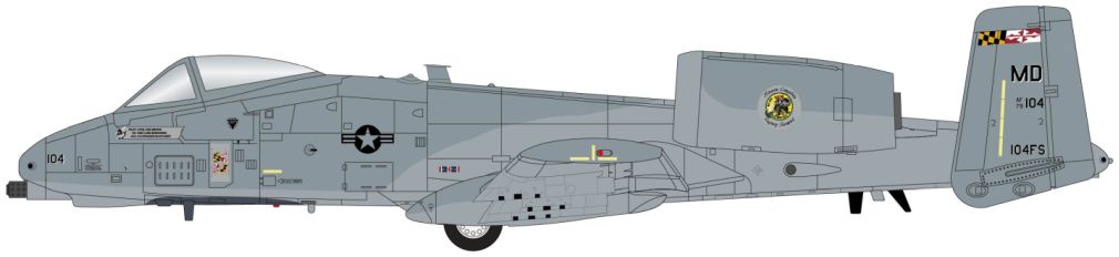A-10C 'Maryland Farewell' 79-0104 104 FS Maryland ANG Sept 2025 1:72 – diecast model