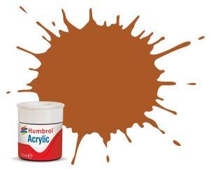 Tan Gloss Acrylic Potlet (Plus 30% Extra Free) 14ML Humbrol Model