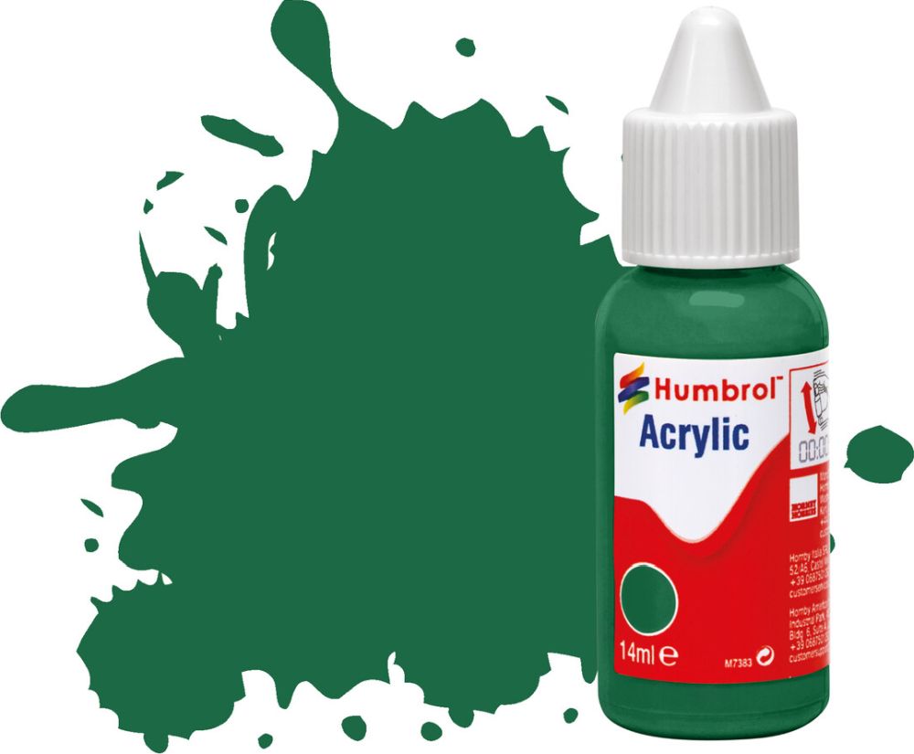 No.30 Dark Green Matt Acrylic Paint Dropper Bottle 14ML Humbrol Model