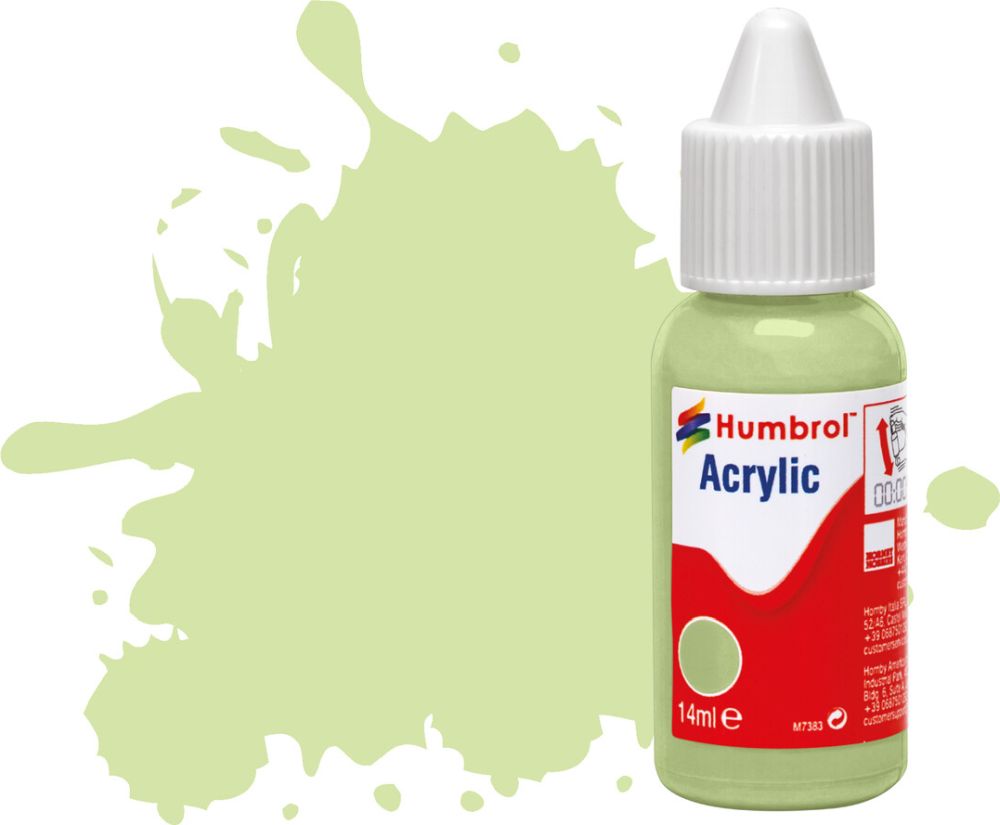 Available To Order – Pastel Green Matt Acrylic Paint Dropper Bottle 14ML Humbrol Model (HUM DB0036)