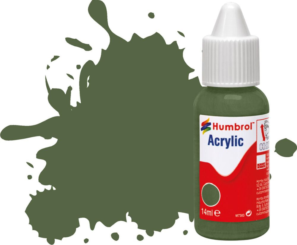 Available To Order – US Light Green Matt Acrylic Paint Dropper Bottle 14ML Humbrol Model (HUM DB0117)