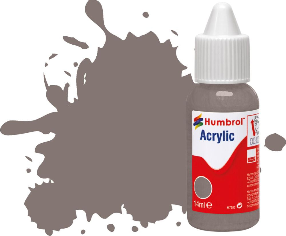 Available To Order – Dark Camouflage Grey Satin Acrylic Paint Dropper Bottle 14ML Humbrol Model (HUM DB0156)