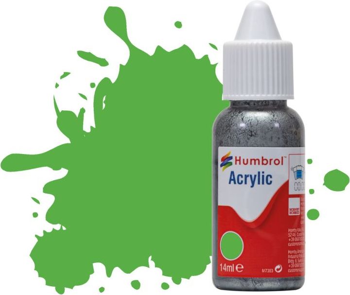 Available To Order – Fluorescent Signal Green Gloss Acrylic Paint Dropper Bottle 14ML Humbrol Model (HUM DB0208)