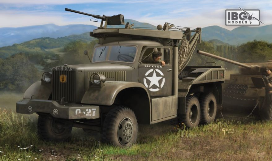 Diamond T 969 Wrecker with M2 Machine Gun (Bonus PE Set) 1:72 – diecast model
