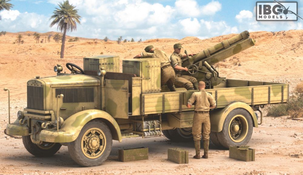 3Ro Italian Truck w/100/17 100mm Howitzer 1:72 – diecast model