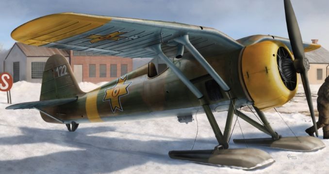 PZL/IAR P.11F Romanian Fighter on Skis 1:72 – diecast model