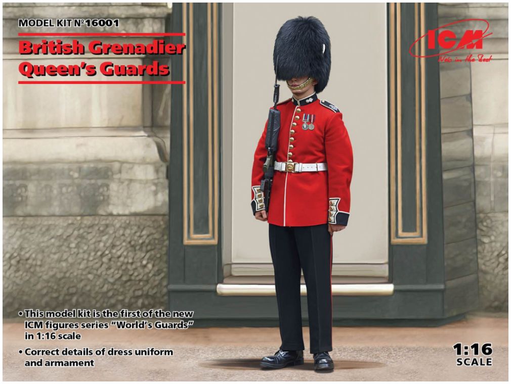 British Grenadier Queen's Guards 1:16 ICM Plastic Kits Model