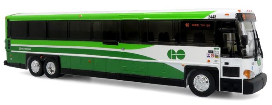 Available to Order – MCI D4500CT Coach: Go Transit ABS Plastic 1:50 (ICO 500541)