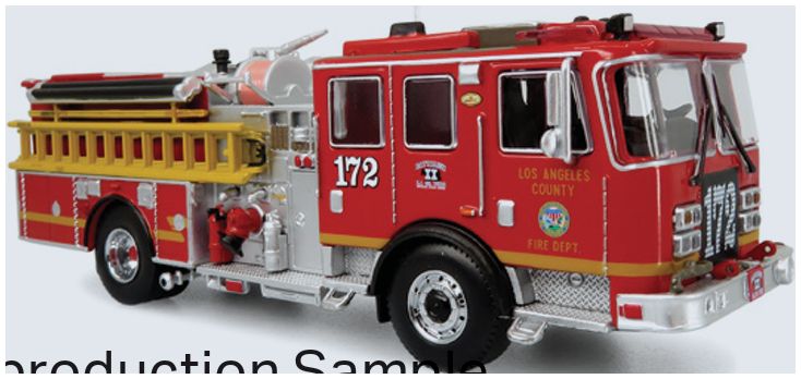 KME Predator Fire Engine: LACFD L.A County Fire Dept Engine 172 1:64 – diecast model