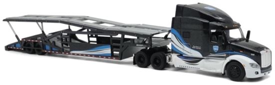 Available to Order – Peterbilt 579 w/Car Carrier Black 1:64 (ICO 640489)