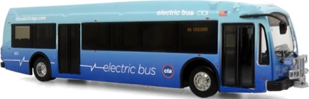 Proterra ZX5 Electric Transit Bus 2021 Chicago Transit Authority 1:87 – diecast model