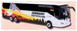 Available To Order – Mercedes Benz Tourrider Germany National Soccer Team 1:87 Iconic Replicas Model (ICO 870721)