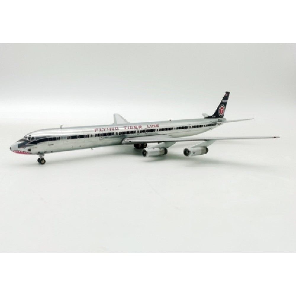 Inflight 200 1:200 N779FT FLYING TIGER LINE DC-8-63F POLISHED WITH STAND AND KEY TAG
